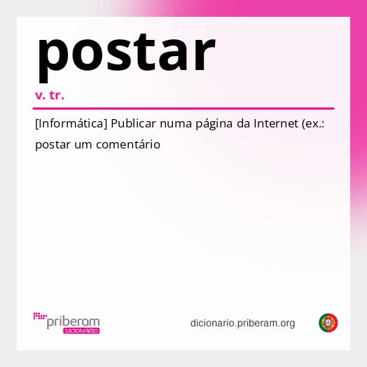 Significado de postar